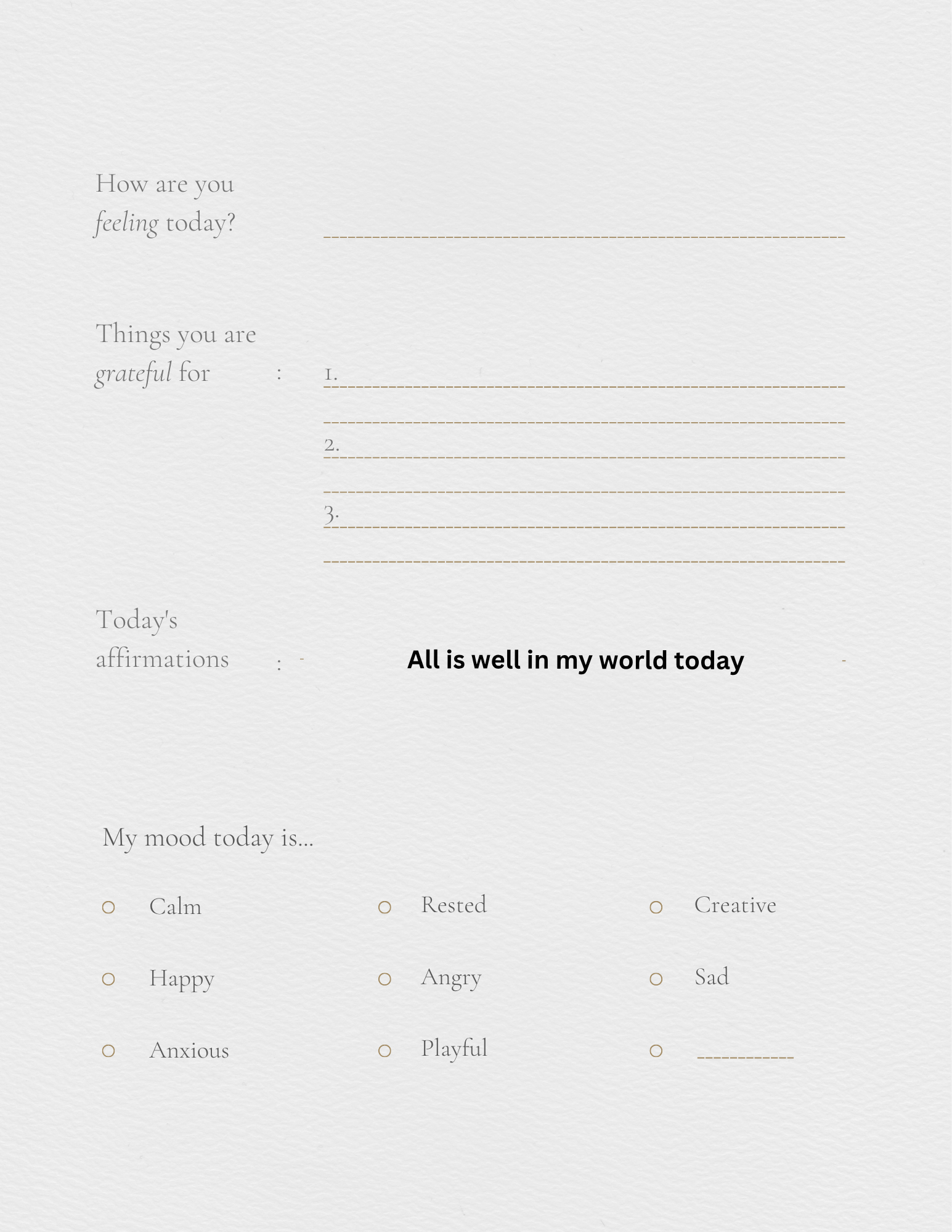 Self help journal