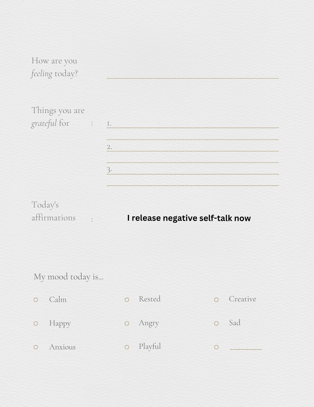 Self help journal
