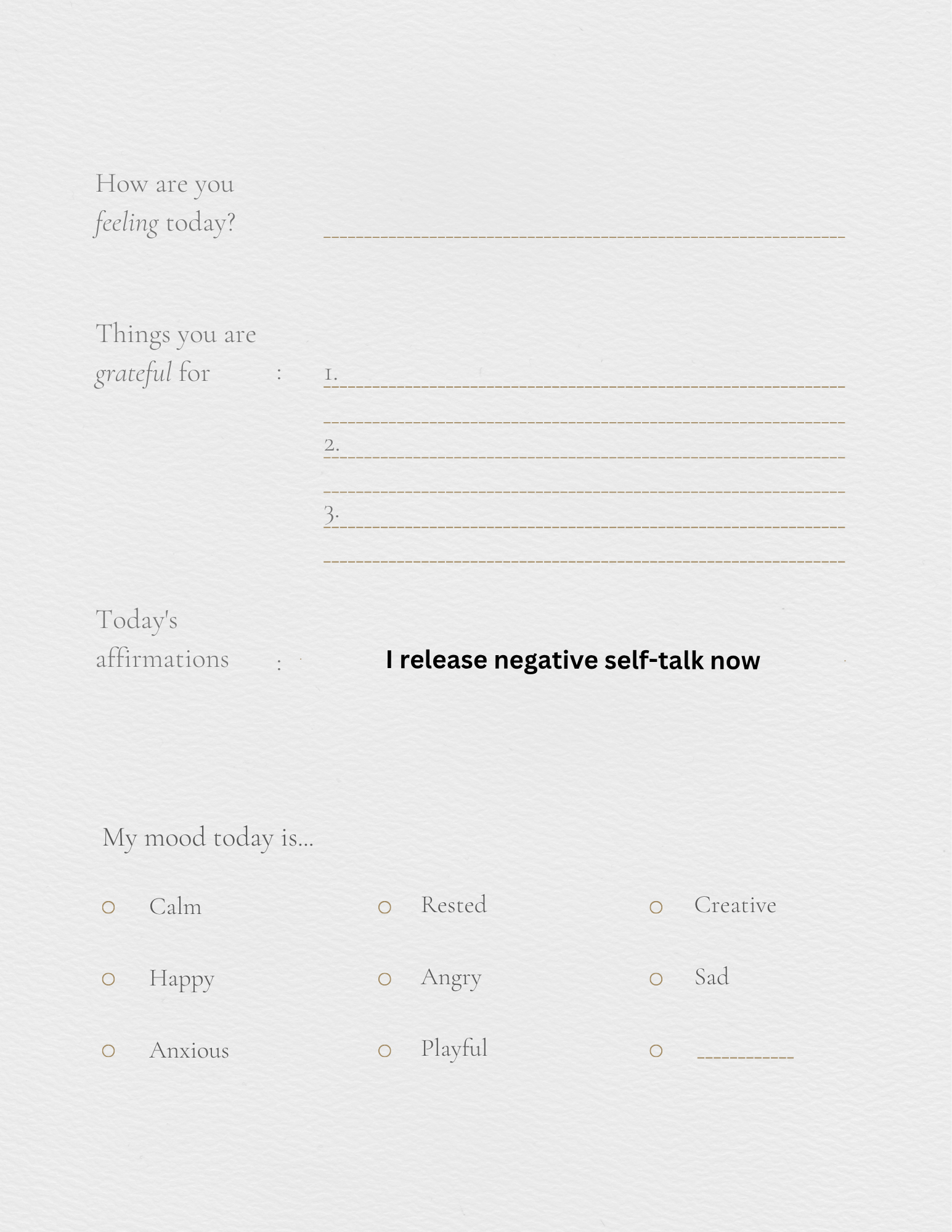 Self help journal
