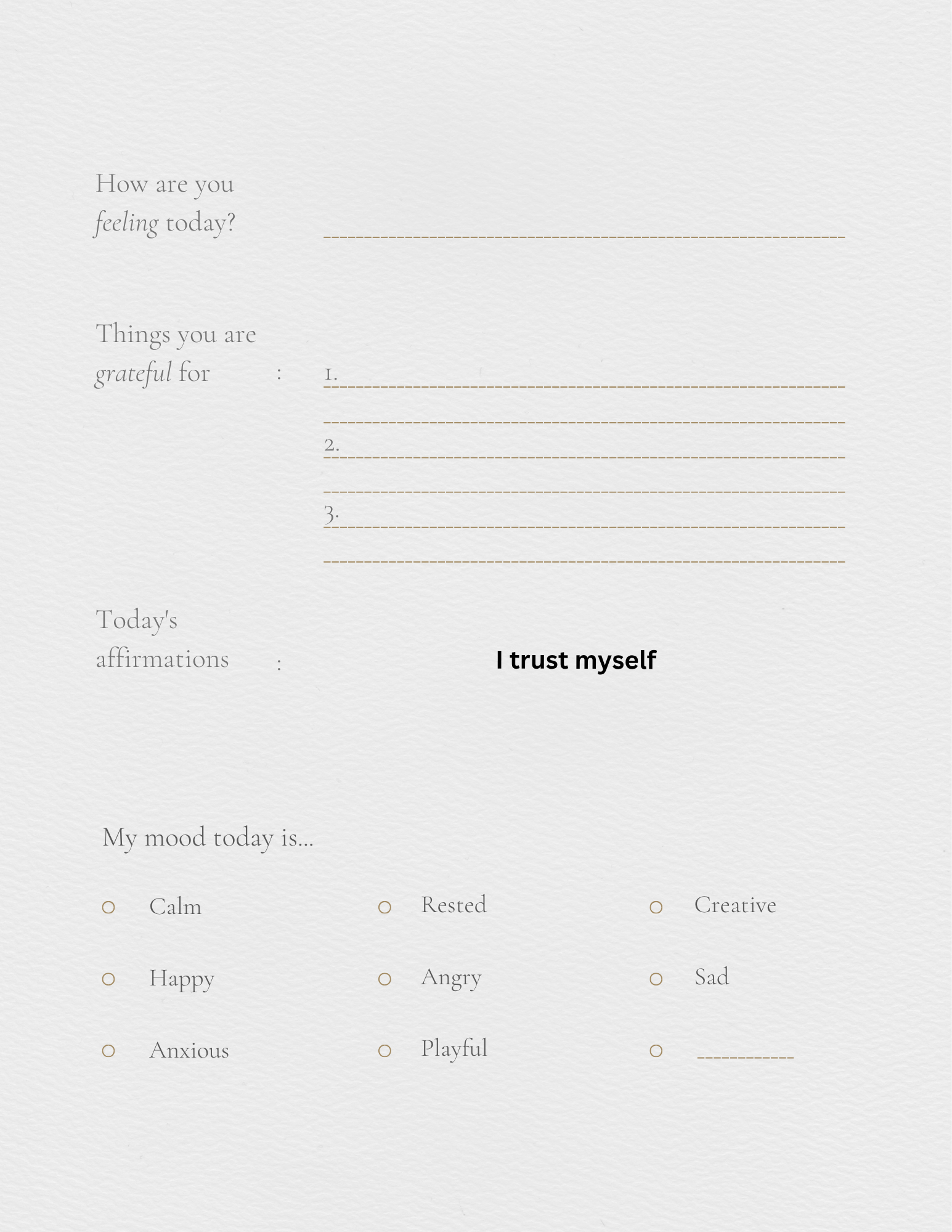 Self help journal
