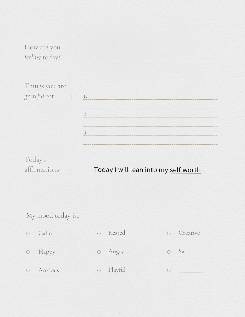 Self help journal