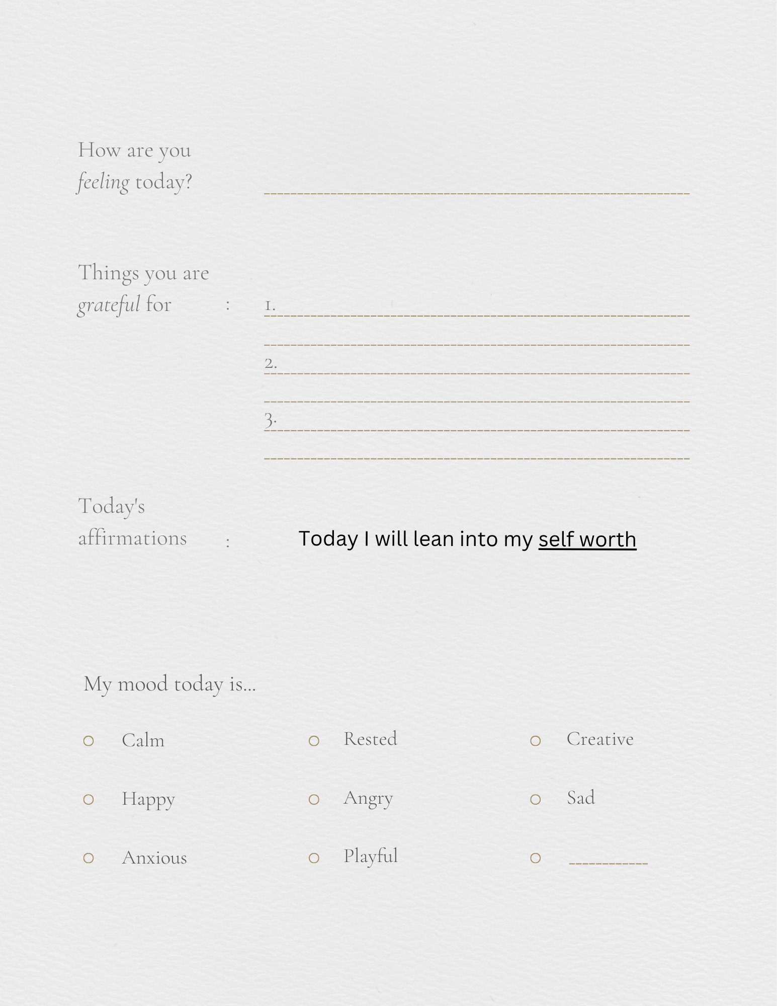 Self help journal
