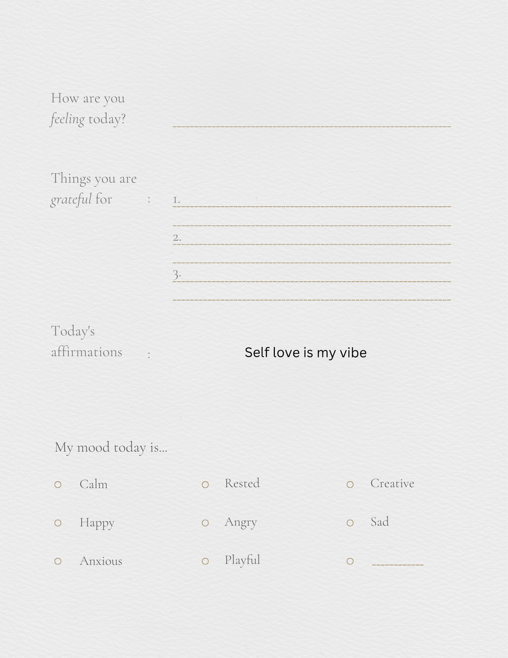 Self help journal