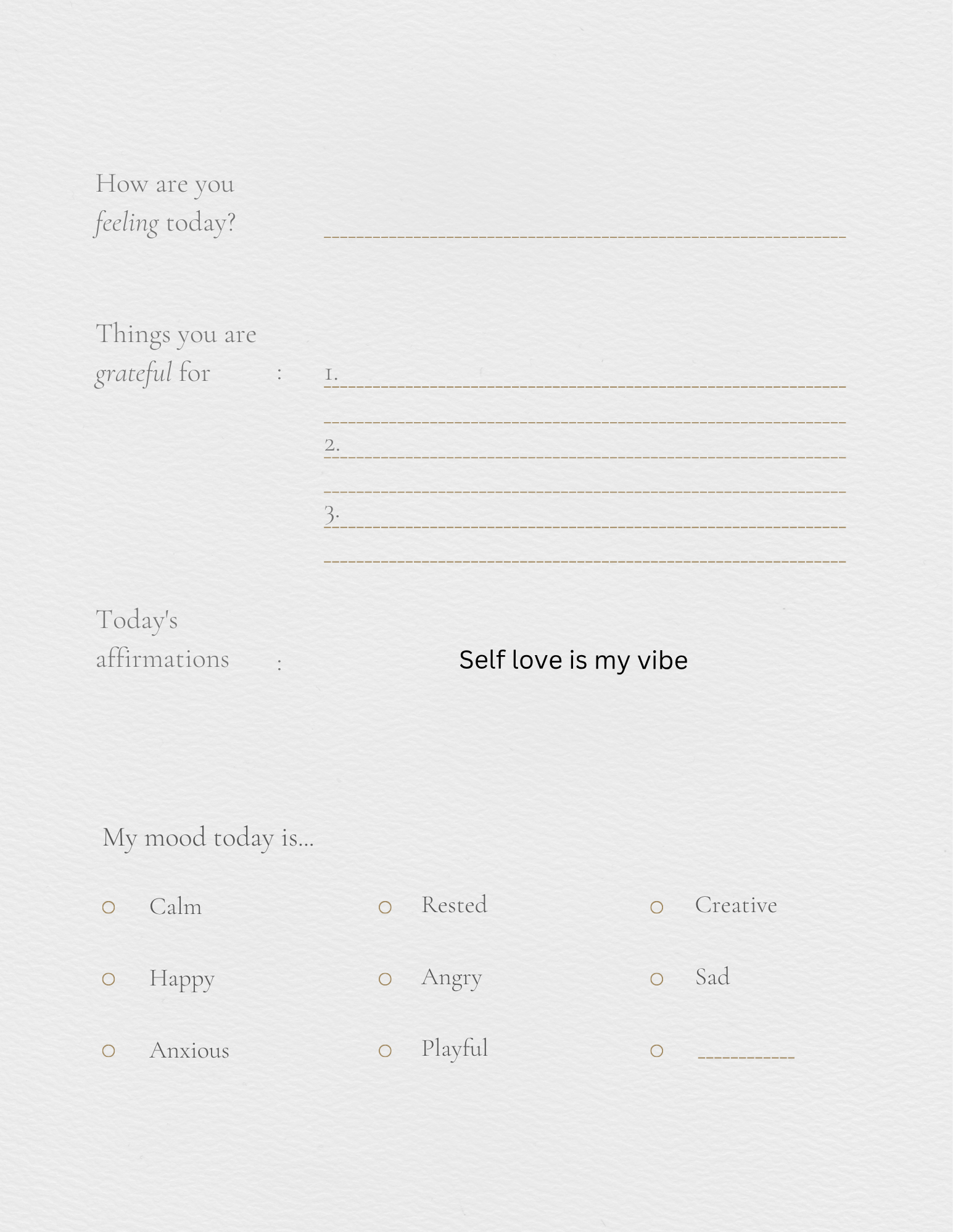 Self help journal