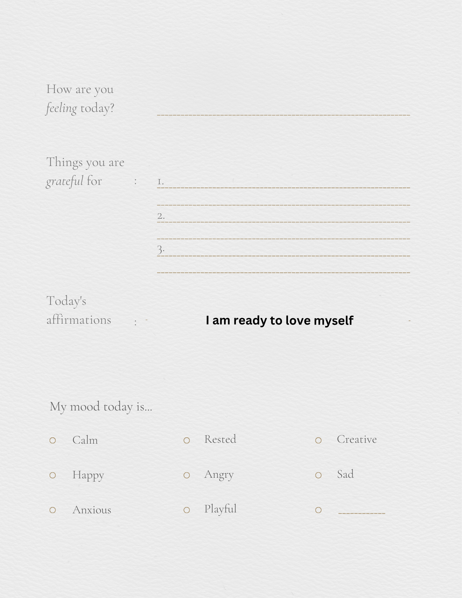 Self help journal
