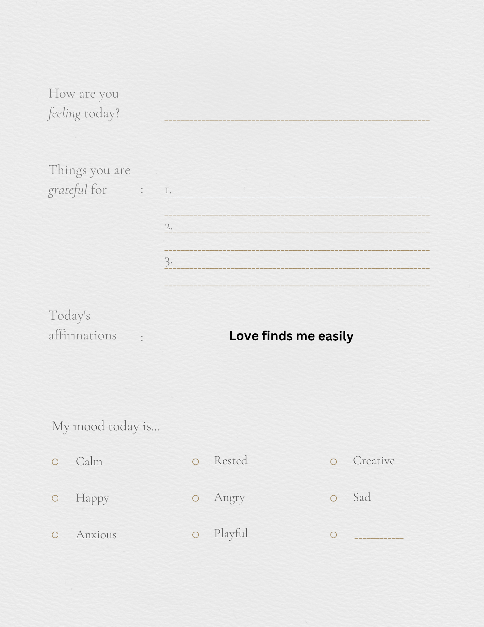 Self help journal