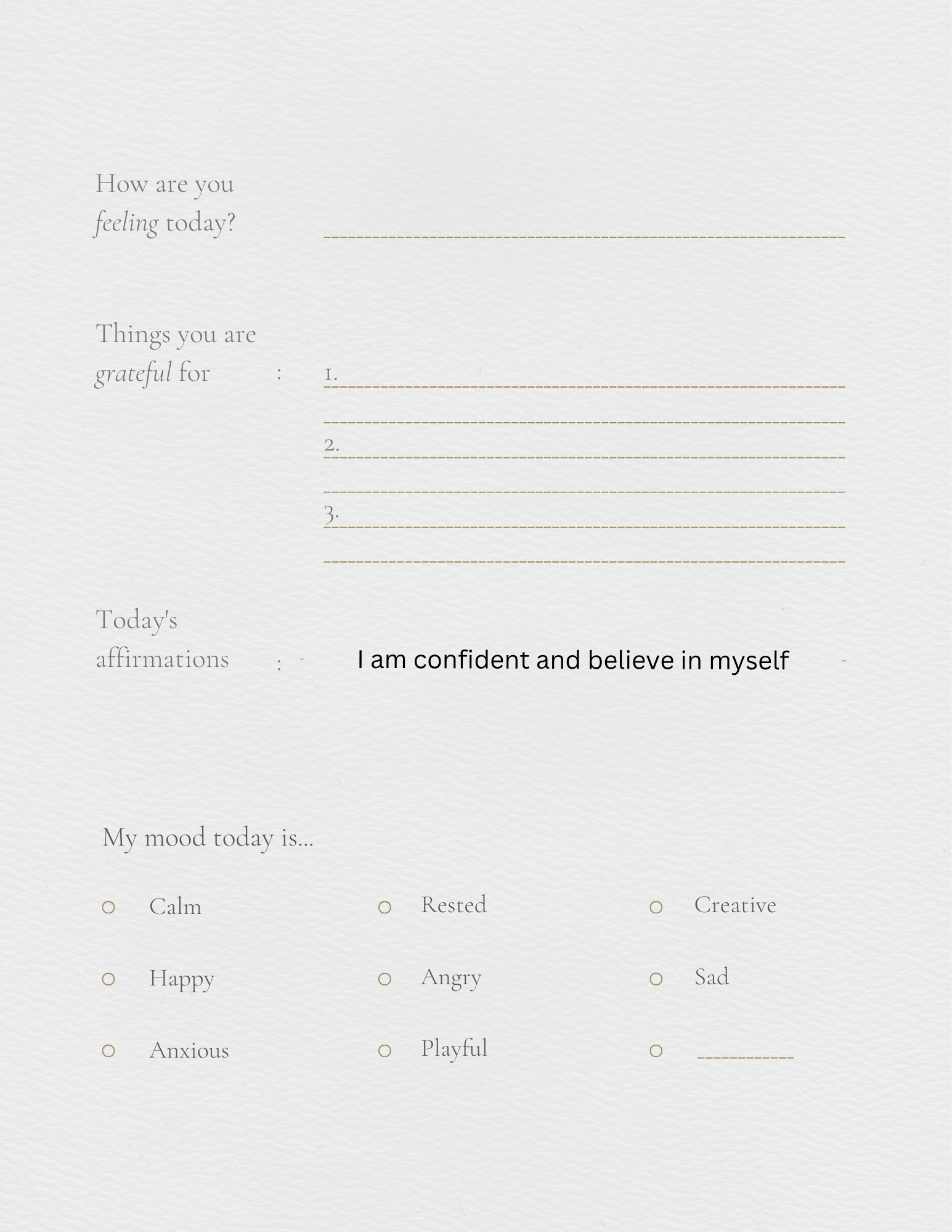 Self help journal