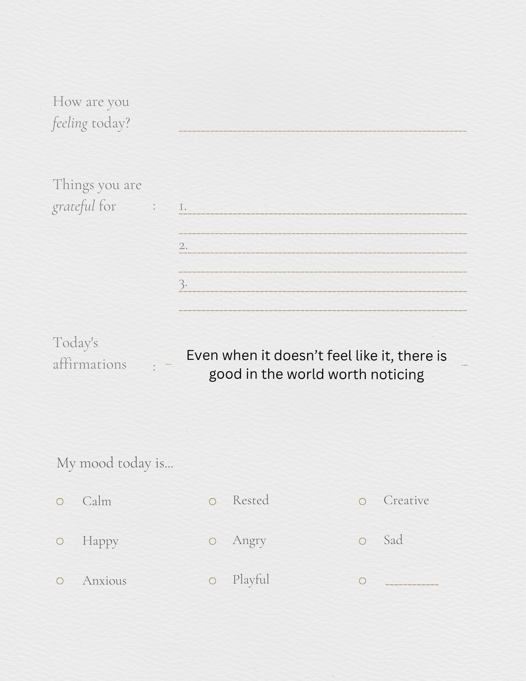Self help journal