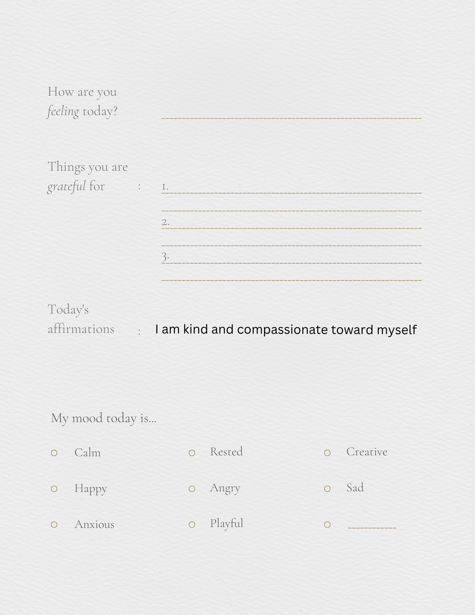Self help journal
