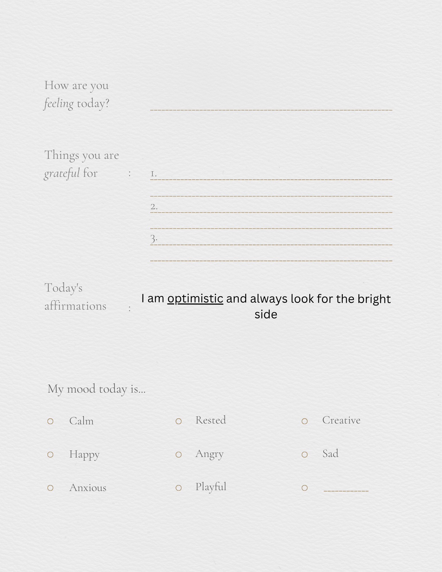 Self help journal