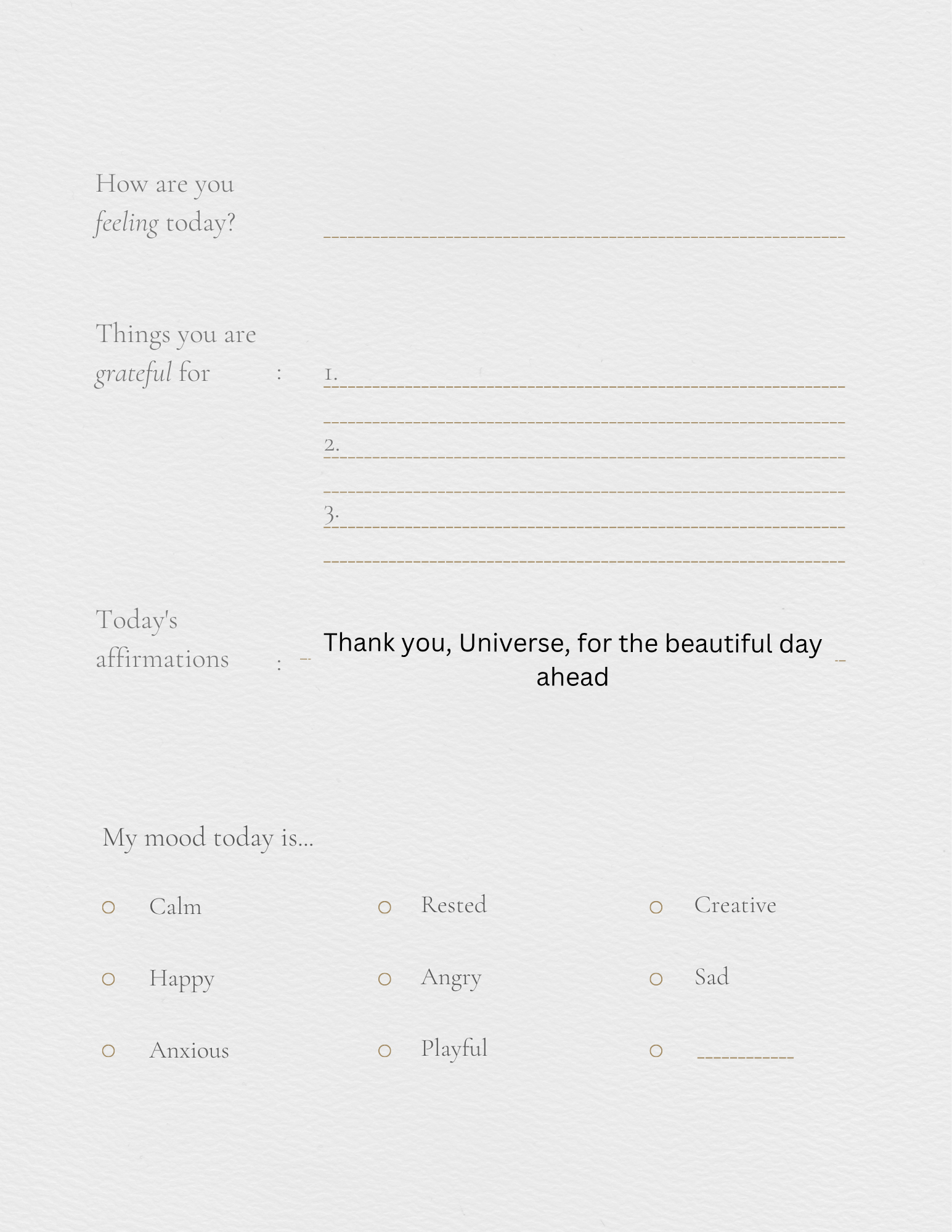 Self help journal