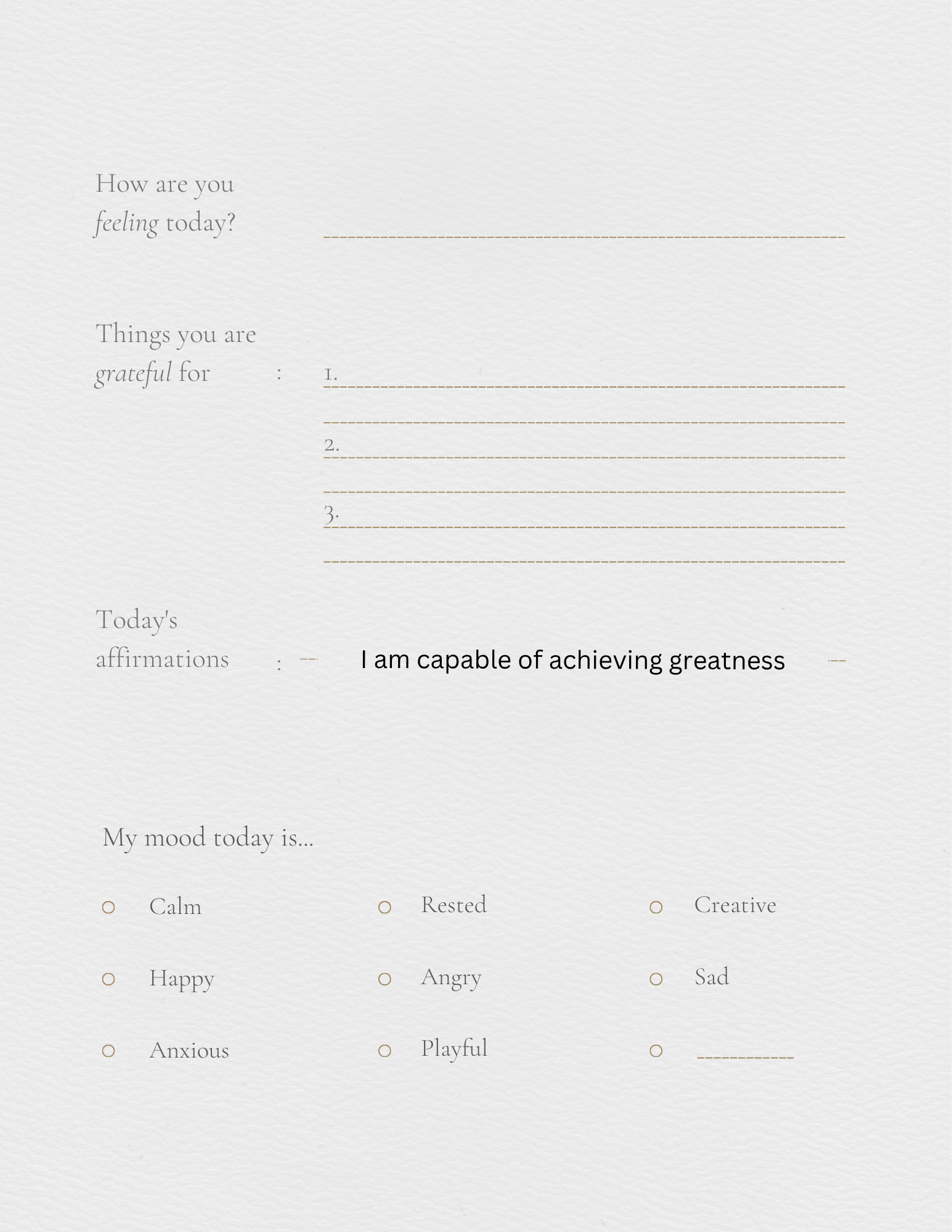 Self help journal