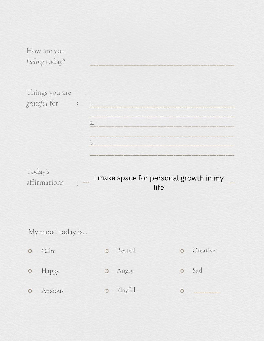 Self help journal