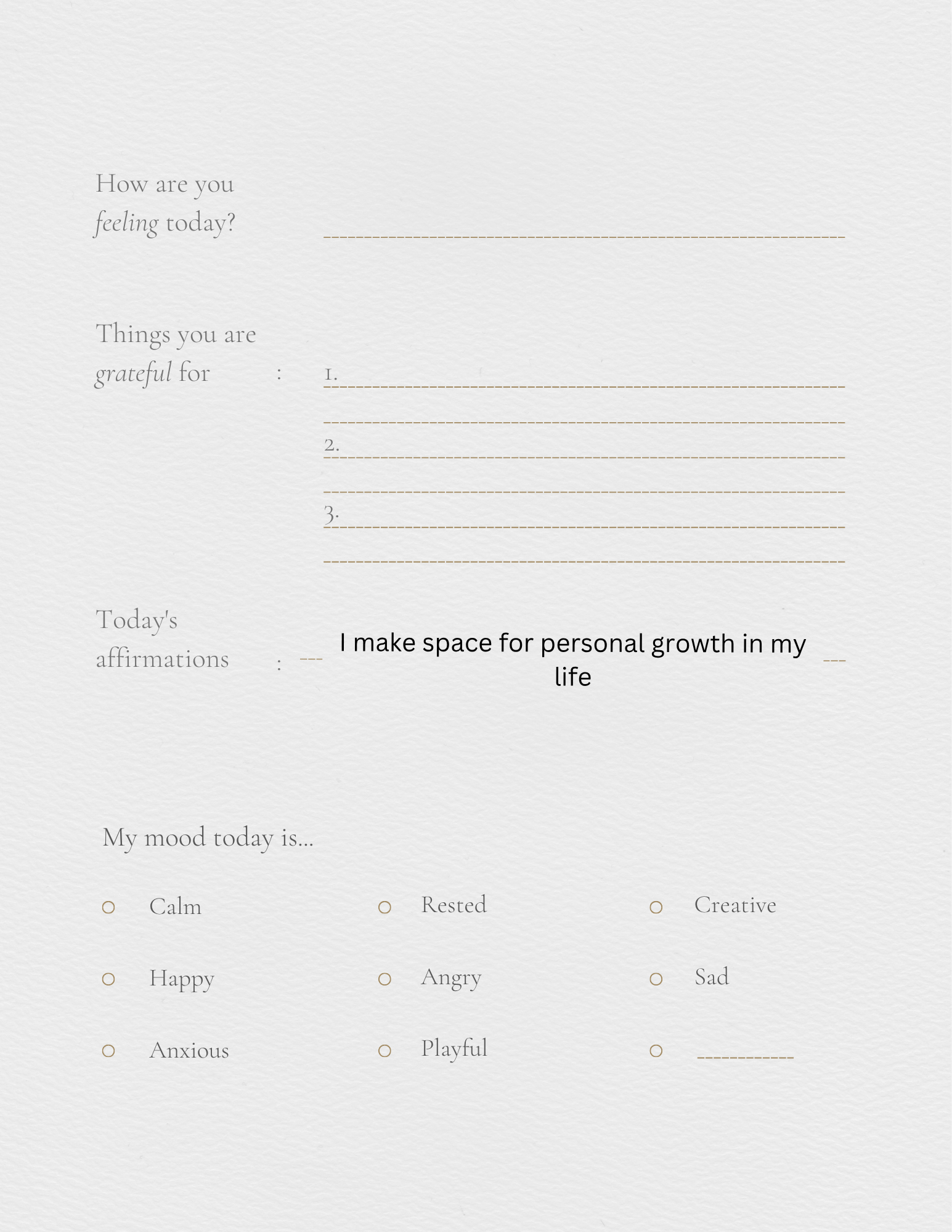 Self help journal