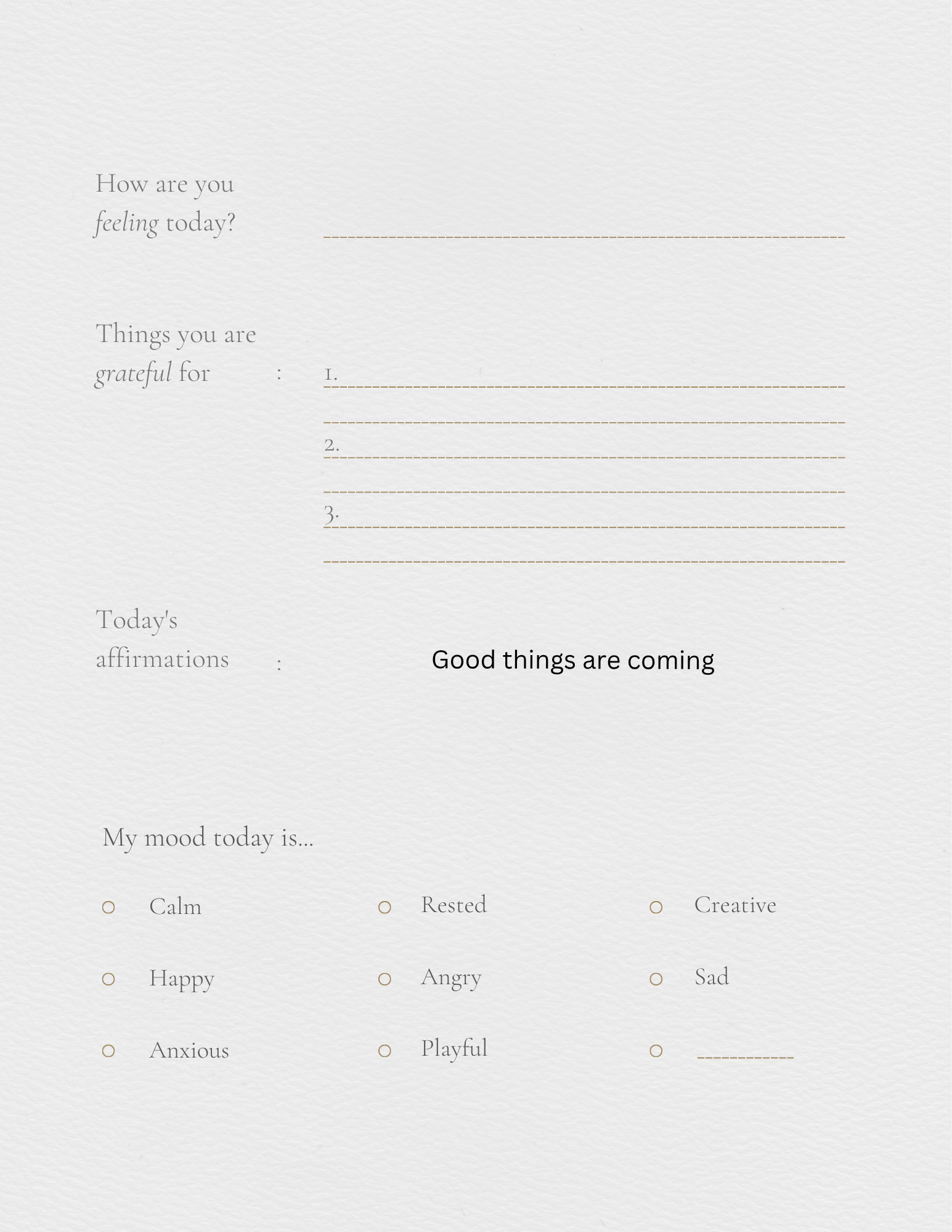 Self help journal