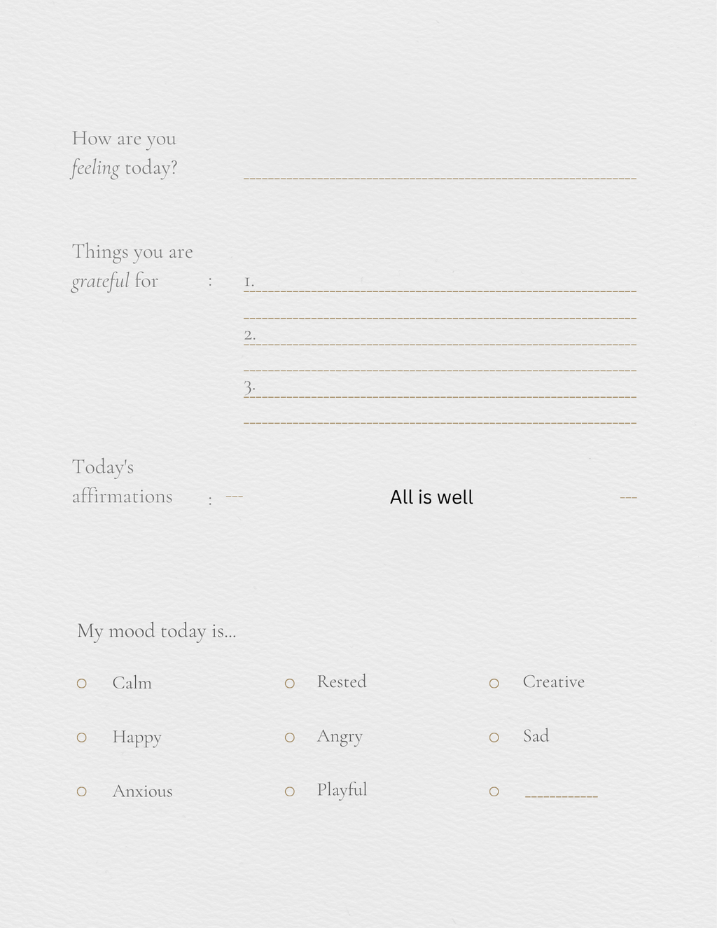 Self help journal