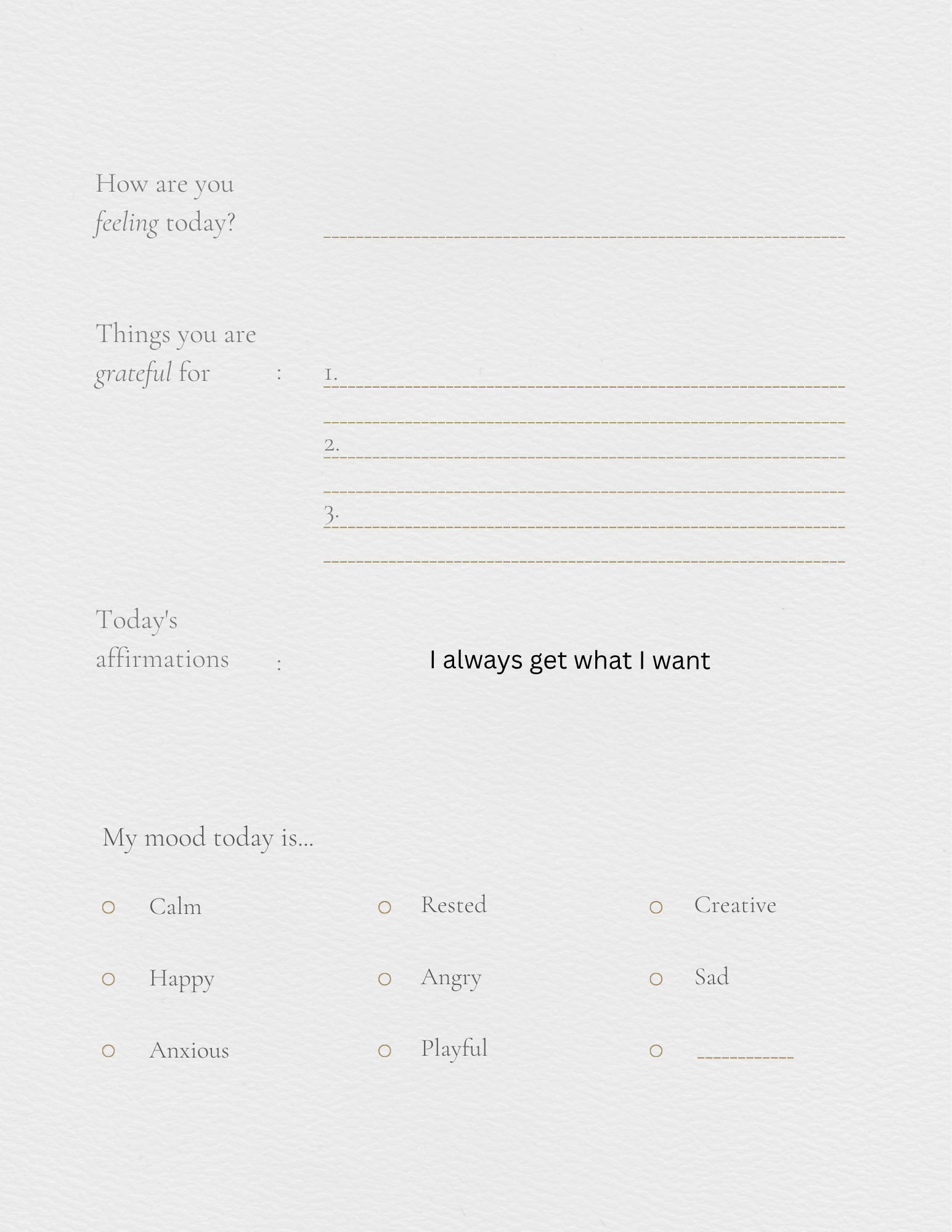 Self help journal